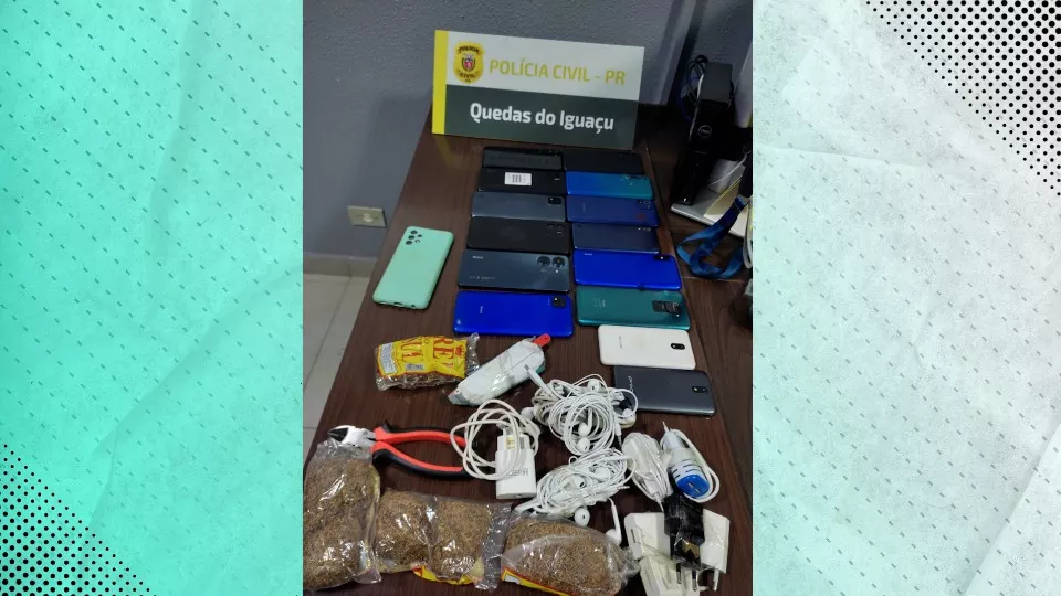 Polícia Civil e Depen impedem entrada de celulares e tabaco na cadeia de Quedas do Iguaçu