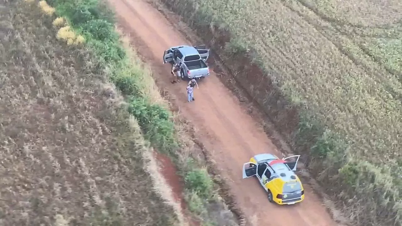 Vídeo: Equipes policiais prendem autores e recuperam veículo furtado em Catanduvas