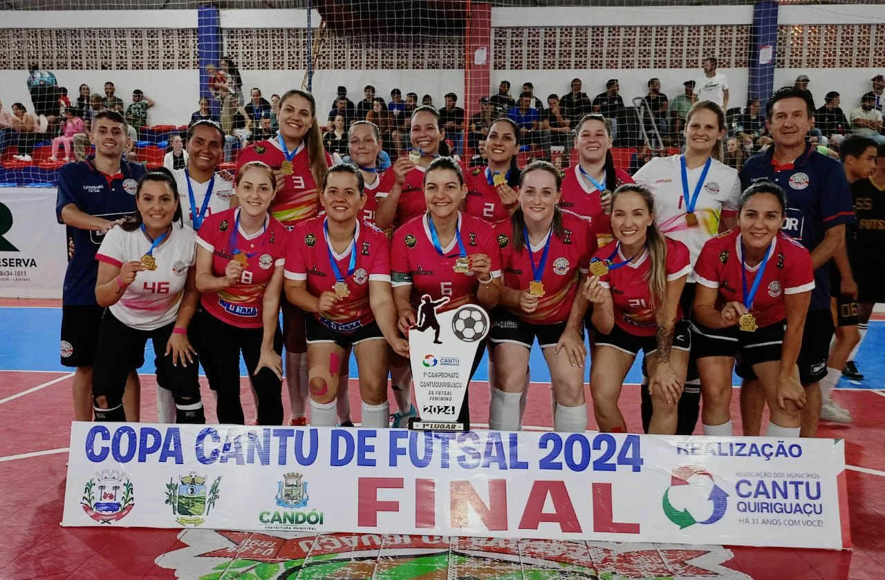 Catanduvas vence Candói por 2 a 0 e conquista a Copa Cantu de Futsal Feminino 2024